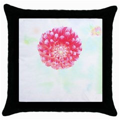 Flower T- Shirtflower T- Shirt Throw Pillow Case (Black)