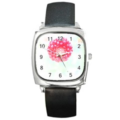 Flower T- Shirtflower T- Shirt Square Metal Watch by EnriqueJohnson