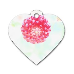 Flower T- Shirtflower T- Shirt Dog Tag Heart (Two Sides)