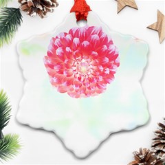 Flower T- Shirtflower T- Shirt Ornament (Snowflake)