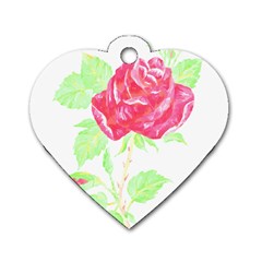 Flowers Art T- Shirtflower T- Shirt (1) Dog Tag Heart (two Sides) by EnriqueJohnson