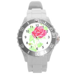 Flowers Art T- Shirtflower T- Shirt (1) Round Plastic Sport Watch (l) by EnriqueJohnson