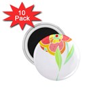 Flowers Art T- Shirtflower T- Shirt (2) 1.75  Magnets (10 pack)  Front