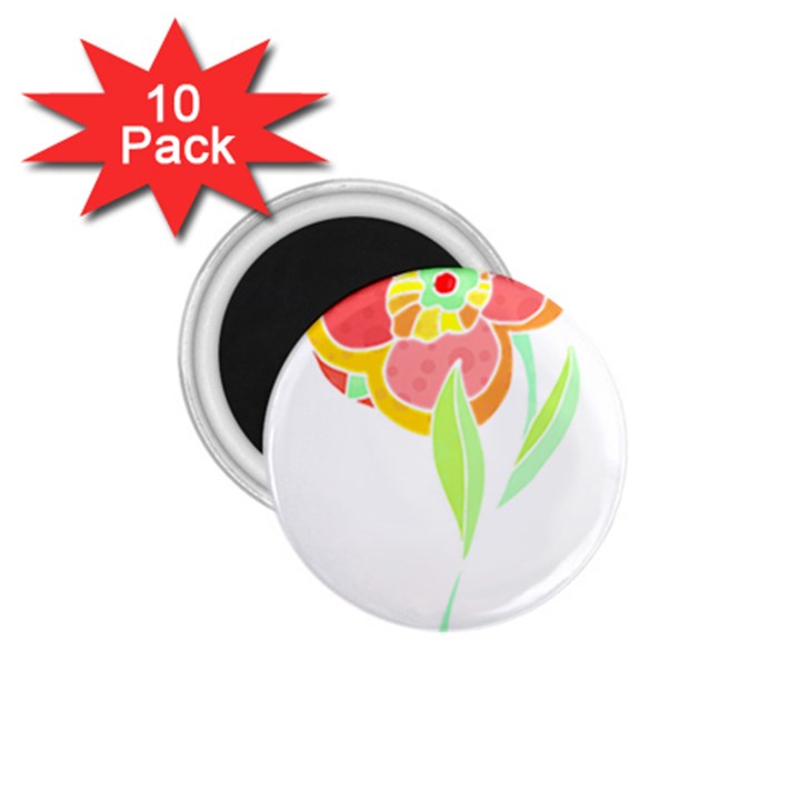 Flowers Art T- Shirtflower T- Shirt (2) 1.75  Magnets (10 pack) 