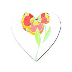 Flowers Art T- Shirtflower T- Shirt (2) Heart Magnet by EnriqueJohnson