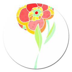 Flowers Art T- Shirtflower T- Shirt (2) Magnet 5  (round) by EnriqueJohnson