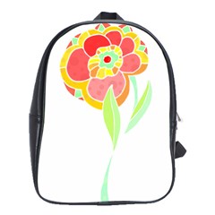 Flowers Art T- Shirtflower T- Shirt (2) School Bag (large) by EnriqueJohnson