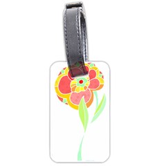 Flowers Art T- Shirtflower T- Shirt (2) Luggage Tag (two Sides) by EnriqueJohnson