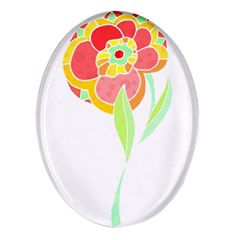 Flowers Art T- Shirtflower T- Shirt (2) Oval Glass Fridge Magnet (4 Pack) by EnriqueJohnson