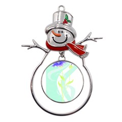 Flowers Art T- Shirtflower T- Shirt (3) Metal Snowman Ornament