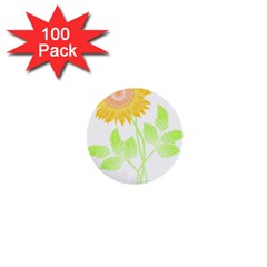 Flowers Art T- Shirtflower T- Shirt 1  Mini Buttons (100 Pack)  by EnriqueJohnson