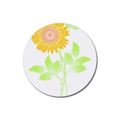 Flowers Art T- Shirtflower T- Shirt Rubber Coaster (round) by EnriqueJohnson