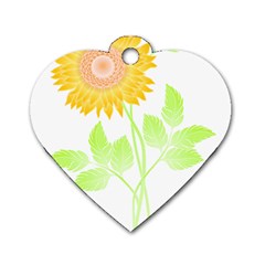 Flowers Art T- Shirtflower T- Shirt Dog Tag Heart (one Side) by EnriqueJohnson