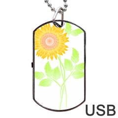 Flowers Art T- Shirtflower T- Shirt Dog Tag Usb Flash (one Side) by EnriqueJohnson