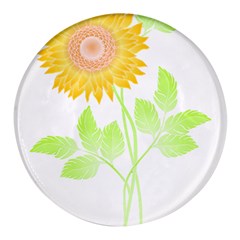 Flowers Art T- Shirtflower T- Shirt Round Glass Fridge Magnet (4 Pack) by EnriqueJohnson