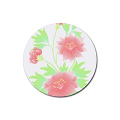 Flowers Art T- Shirtflowers T- Shirt (1) Rubber Coaster (round) by EnriqueJohnson