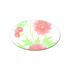 Flowers Art T- Shirtflowers T- Shirt (1) Sticker Oval (100 Pack)