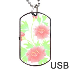 Flowers Art T- Shirtflowers T- Shirt (1) Dog Tag Usb Flash (one Side) by EnriqueJohnson