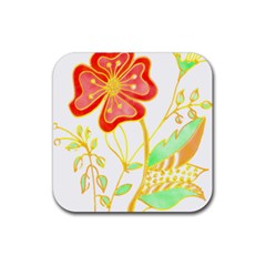 Flowers Art T- Shirtflowers T- Shirt (4) Rubber Coaster (square) by EnriqueJohnson