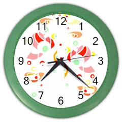 Flowers Art T- Shirtflowers T- Shirt (6) Color Wall Clock by EnriqueJohnson