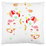 Flowers Art T- Shirtflowers T- Shirt (6) Large Cushion Case (Two Sides) Front