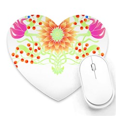 Flowers Art T- Shirtflowers T- Shirt (7) Heart Mousepad by EnriqueJohnson