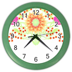 Flowers Art T- Shirtflowers T- Shirt (7) Color Wall Clock by EnriqueJohnson