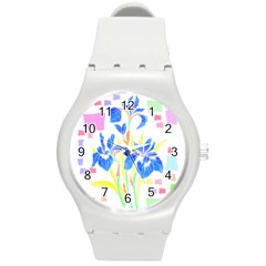 Flowers Art T- Shirtflowers T- Shirt (8) Round Plastic Sport Watch (m) by EnriqueJohnson