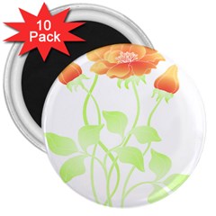 Flowers Art T- Shirtflowers T- Shirt (9) 3  Magnets (10 Pack)  by EnriqueJohnson