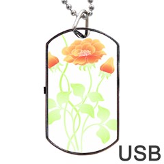 Flowers Art T- Shirtflowers T- Shirt (9) Dog Tag Usb Flash (two Sides) by EnriqueJohnson