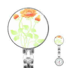 Flowers Art T- Shirtflowers T- Shirt (9) Stainless Steel Nurses Watch by EnriqueJohnson