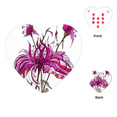 Flowers Art T- Shirtflowers T- Shirt (10) Playing Cards Single Design (heart)