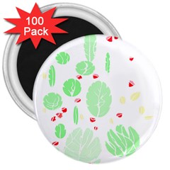 Flowers Art T- Shirtflowers T- Shirt (12) 3  Magnets (100 pack)