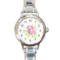 Flowers Art T- Shirtflowers T- Shirt (14) Round Italian Charm Watch by EnriqueJohnson