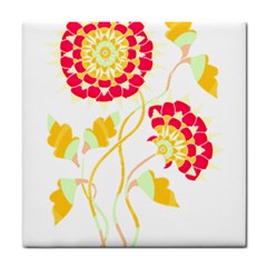 Flowers Art T- Shirtflowers T- Shirt (15) Tile Coaster by EnriqueJohnson