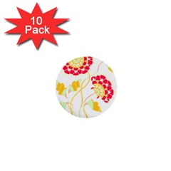 Flowers Art T- Shirtflowers T- Shirt (15) 1  Mini Buttons (10 Pack)  by EnriqueJohnson