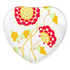 Flowers Art T- Shirtflowers T- Shirt (15) Heart Glass Fridge Magnet (4 Pack) by EnriqueJohnson