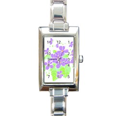 Flowers Art T- Shirtflowers T- Shirt (16) Rectangle Italian Charm Watch by EnriqueJohnson