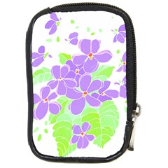 Flowers Art T- Shirtflowers T- Shirt (16) Compact Camera Leather Case by EnriqueJohnson