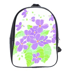 Flowers Art T- Shirtflowers T- Shirt (16) School Bag (large) by EnriqueJohnson