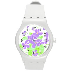 Flowers Art T- Shirtflowers T- Shirt (16) Round Plastic Sport Watch (m) by EnriqueJohnson