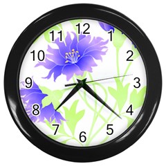 Flowers Art T- Shirtflowers T- Shirt (17) Wall Clock (black) by EnriqueJohnson