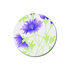 Flowers Art T- Shirtflowers T- Shirt (17) Rubber Round Coaster (4 Pack) by EnriqueJohnson