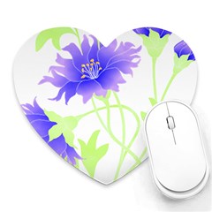 Flowers Art T- Shirtflowers T- Shirt (17) Heart Mousepad by EnriqueJohnson