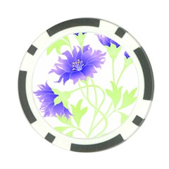 Flowers Art T- Shirtflowers T- Shirt (17) Poker Chip Card Guard