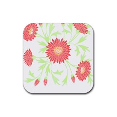 Flowers Art T- Shirtflowers T- Shirt (18) Rubber Coaster (square) by EnriqueJohnson