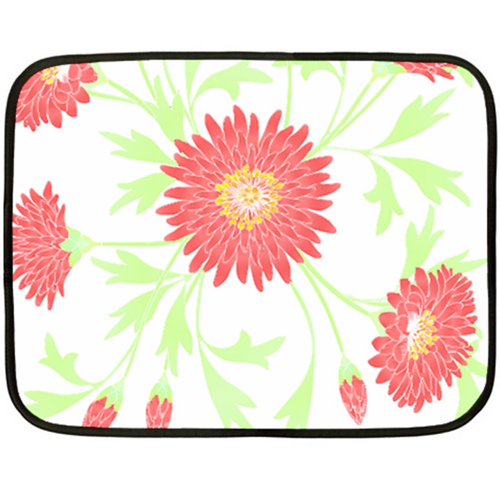 Flowers Art T- Shirtflowers T- Shirt (18) Two Sides Fleece Blanket (Mini)