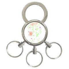 Flowers Art T- Shirtflowers T- Shirt (19) 3-ring Key Chain