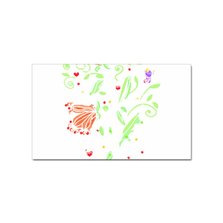 Flowers Art T- Shirtflowers T- Shirt (19) Sticker (Rectangular)