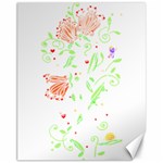 Flowers Art T- Shirtflowers T- Shirt (19) Canvas 11  x 14  10.95 x13.48  Canvas - 1